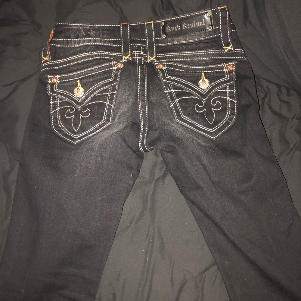 Rock revival dark jeans